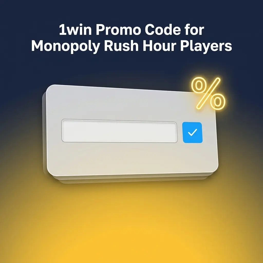 1win promo code 1WINBONUS for Monopoly Rush Hour players to unlock deposit bonus during registration