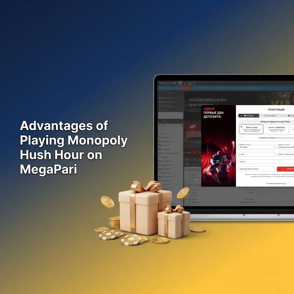 MegaPari Monopoly Rush Hour advantages including high RTP, INR support, live stats, and mobile-optimised gameplay