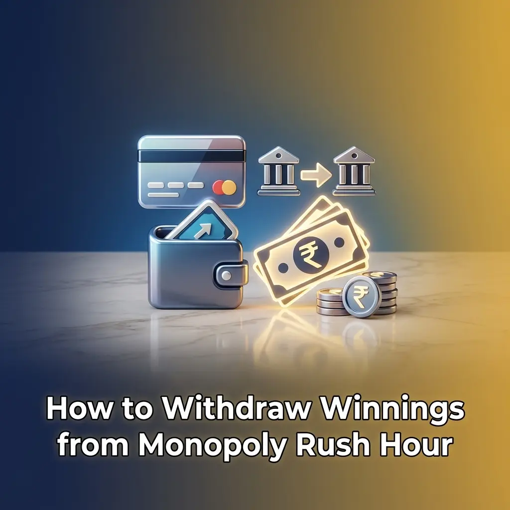 Steps to withdraw winnings from Monopoly Rush Hour on Betvibe app via cashier section