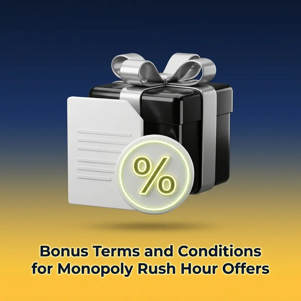 Monopoly Rush Hour casino bonus terms including wagering requirements, time limits, eligible games, and promo codes in India