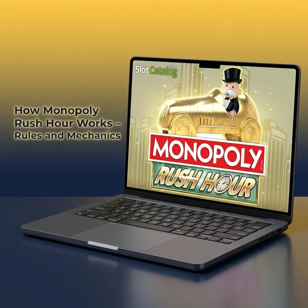 Monopoly Rush Hour crash game interface showing multiplier climbing with bet and cash out controls on screen