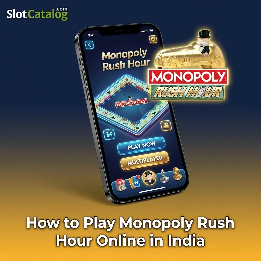 Monopoly Rush Hour online game guide showing steps to register, deposit, and play at Indian casinos