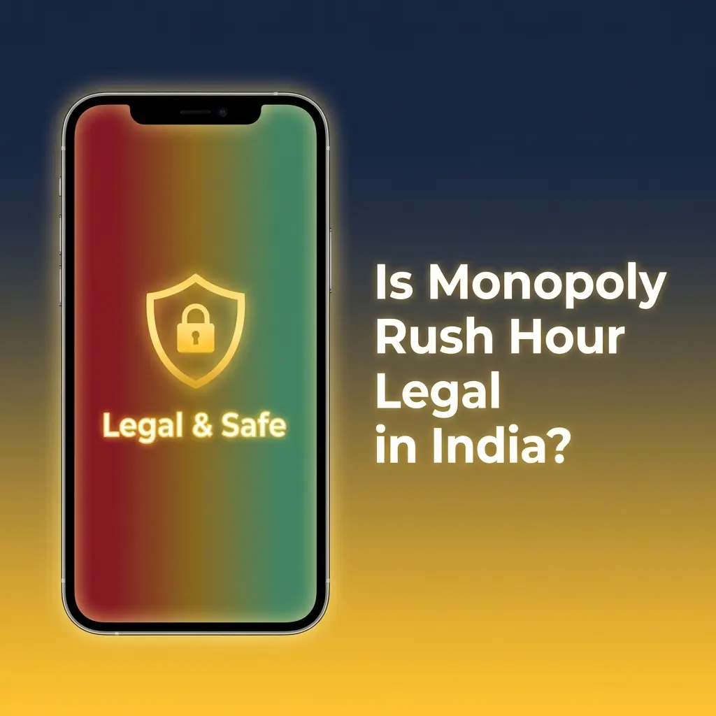 Monopoly Rush Hour legal status in India with licensed online casinos like Dafabet, 1win, and MegaPari