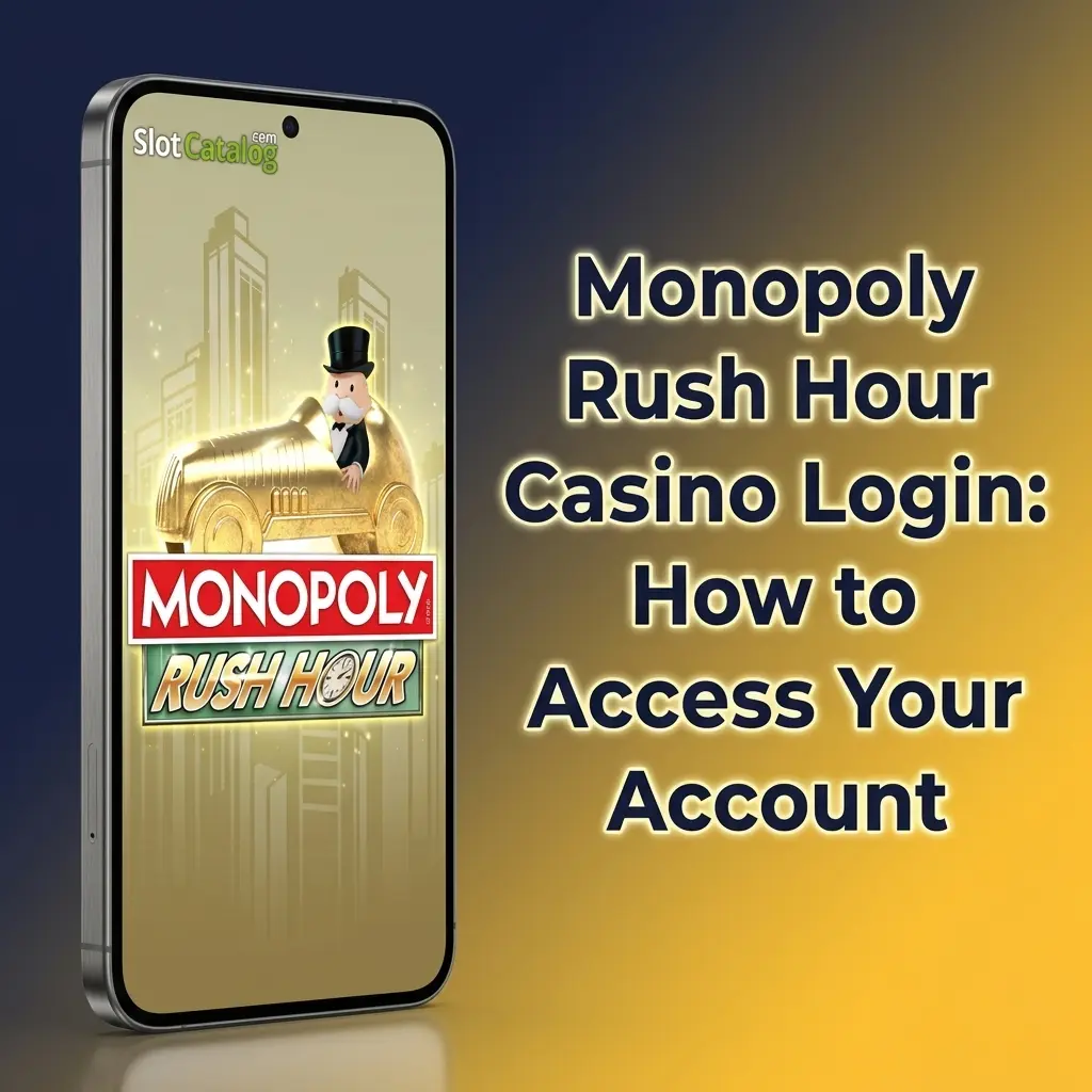 Dafabet login screen showing steps to access Monopoly Rush Hour Casino account on desktop and mobile app