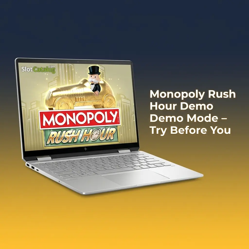 Monopoly Rush Hour demo mode gameplay with virtual credits showing multipliers and bonus rounds interface