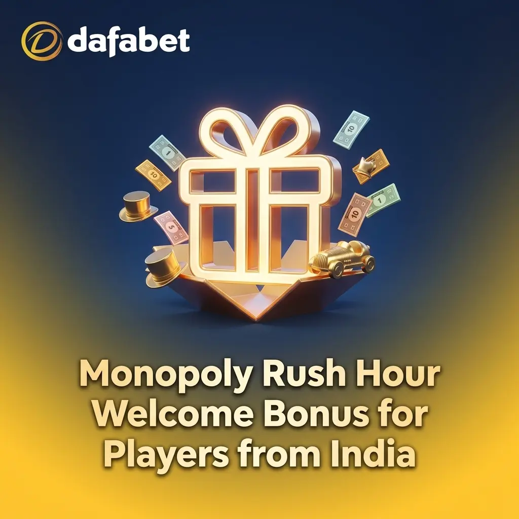 Dafabet Casino Welcome Bonus 100% match up to INR 20,000 for Monopoly Rush Hour players in India