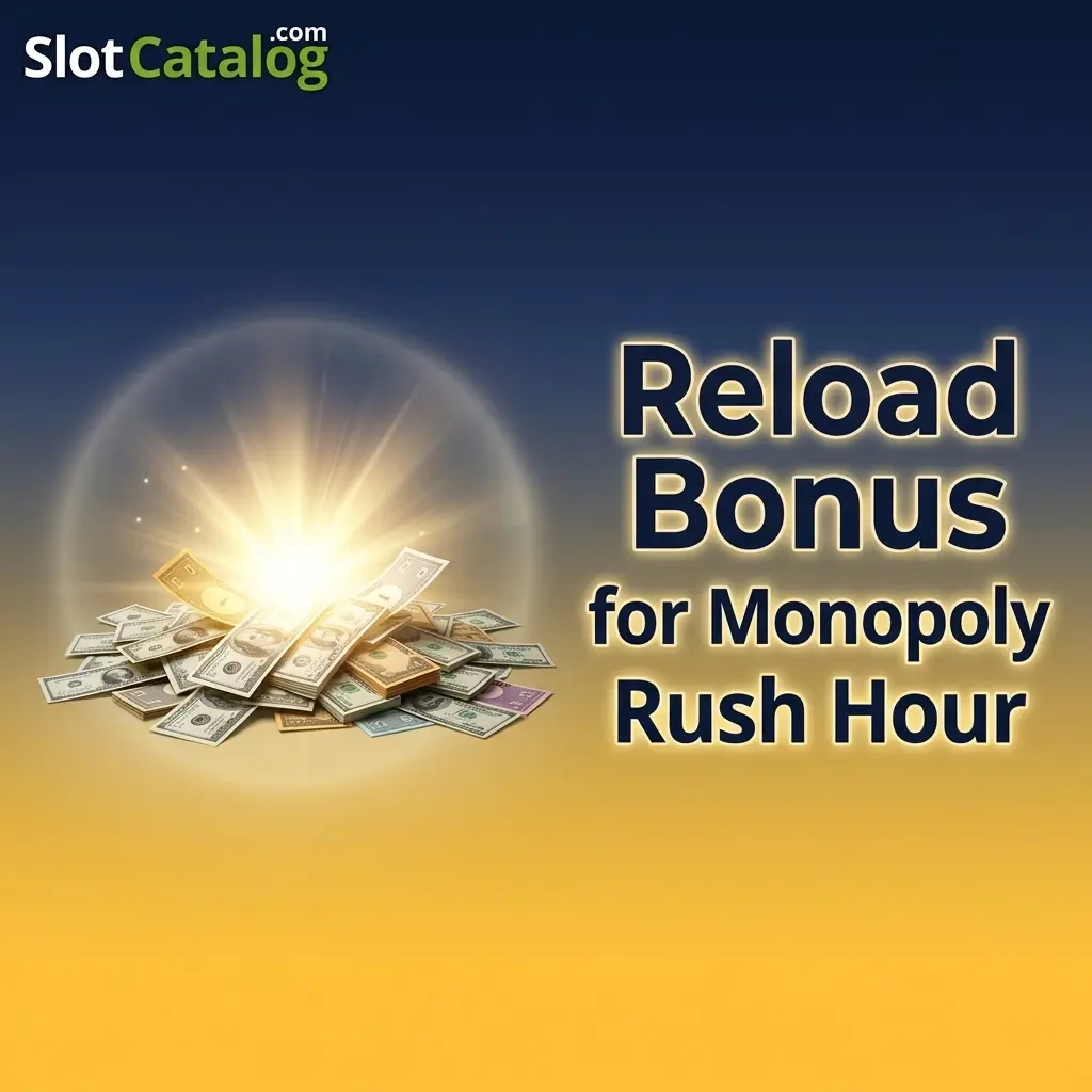 Reload bonus offer for existing Monopoly Rush Hour players in India with match percentage on subsequent deposits