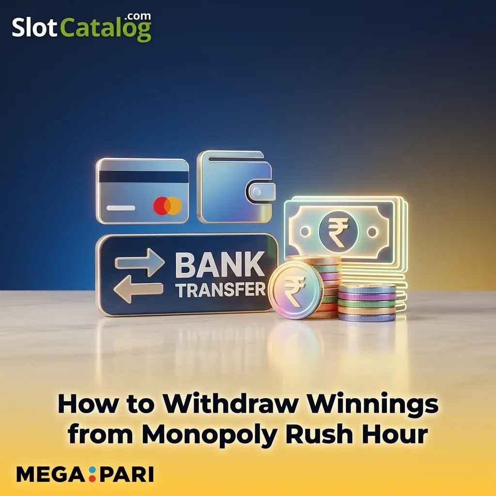 MegaPari app withdrawal steps for Monopoly Rush Hour winnings via Cashier section on mobile