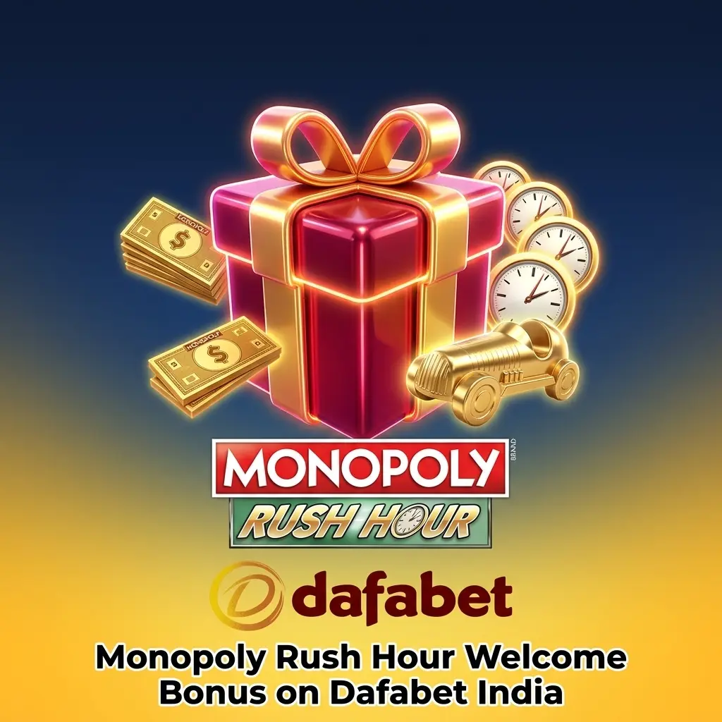 Dafabet India casino welcome bonus up to INR 20,000 for Monopoly Rush Hour with 30x wagering requirement