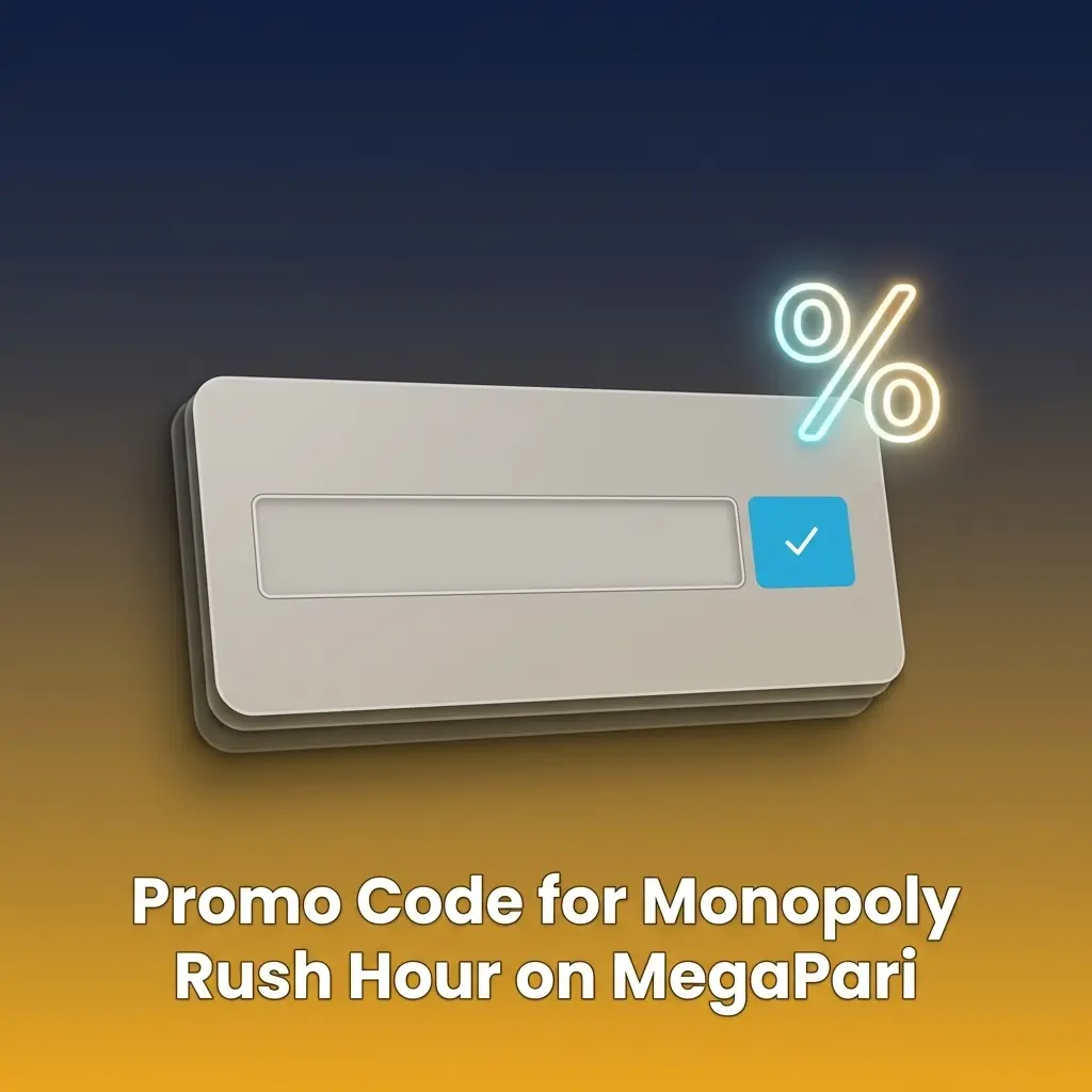 MegaPari promo code field for Monopoly Rush Hour bonus during registration or account settings