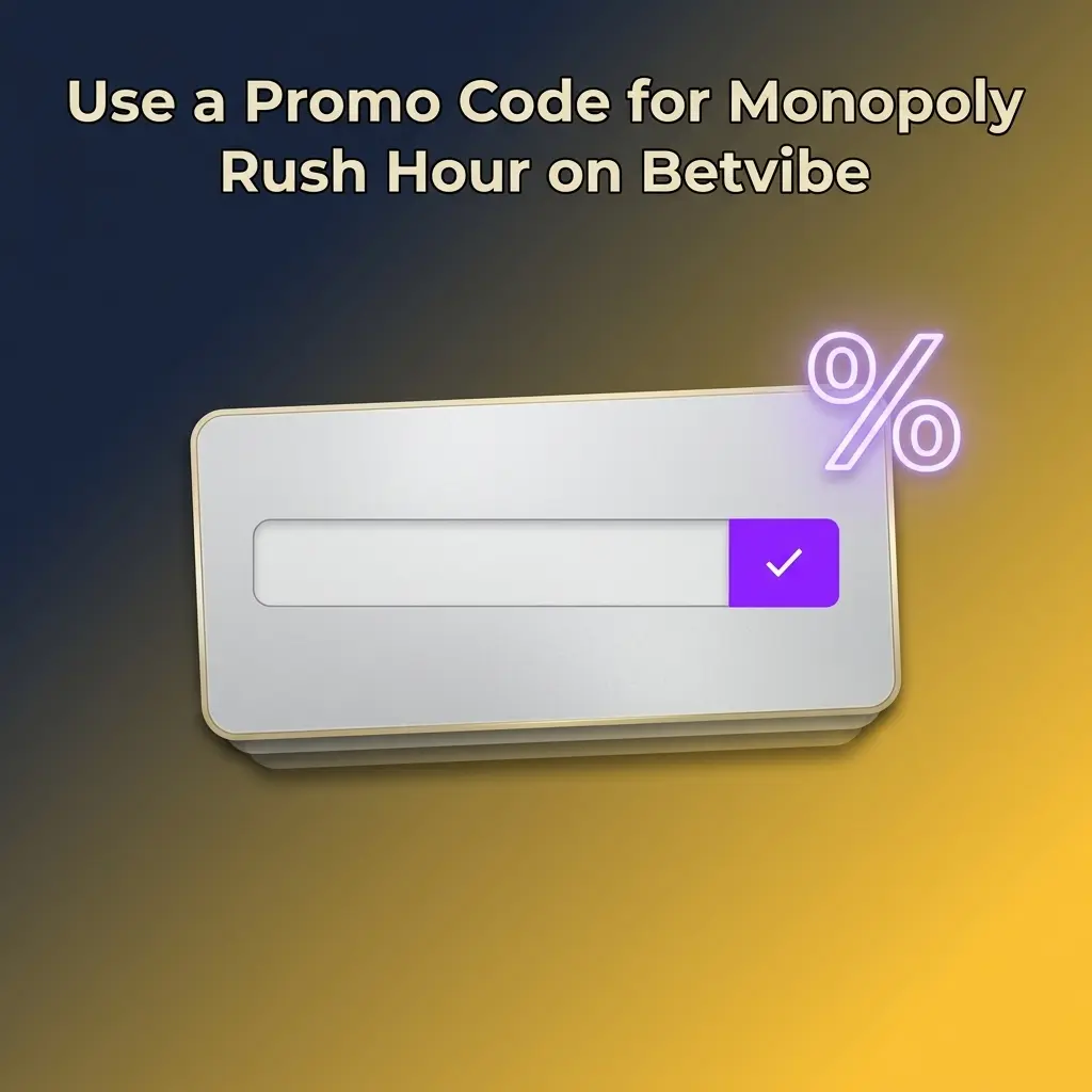 Monopoly Rush Hour promo code RUSHWIN on Betvibe for extra bonus value on first deposit