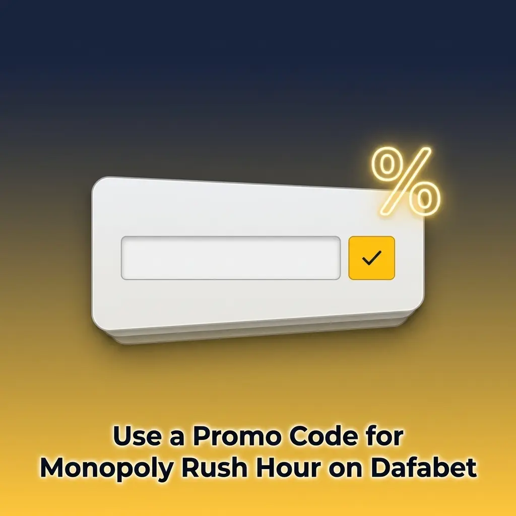 Dafabet Monopoly Rush Hour promo code field during registration for bonus on first deposit